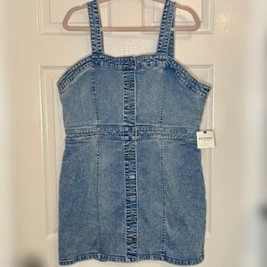 Denim A-Line Mini Dress